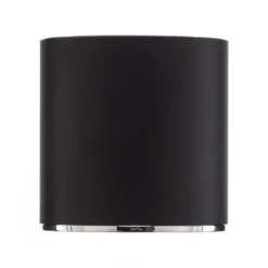 Foco de superficie Bega LED Studio Line, negro/alu, Ø 9 cm, aluminio
