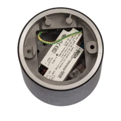 Foco de superficie Bega LED Studio Line, negro/alu, Ø 9 cm, aluminio