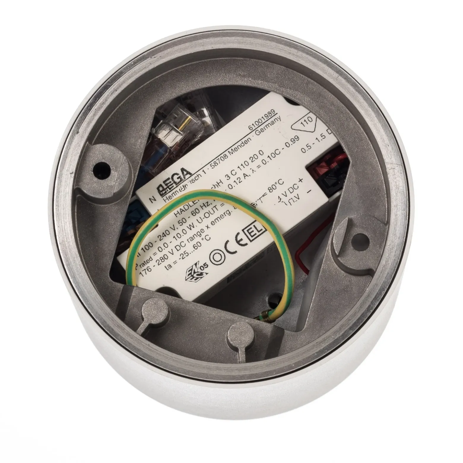 Foco de superficie Bega LED Studio Line, blanco/aluminio, Ø 9 cm, aluminio