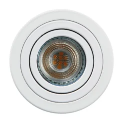 Foco de superficie Heitronic ADL9001, blanco, redondo y orientable