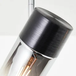 Foco de techo Alia, 4 luces, negro/humo