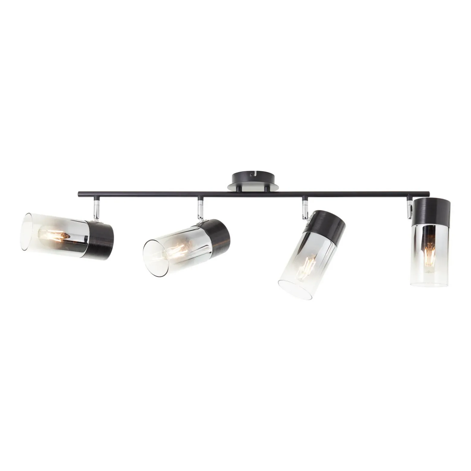Foco de techo Alia, 4 luces, negro/humo