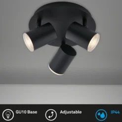 Foco de techo Banyo Splash GU10 IP44 3 luces