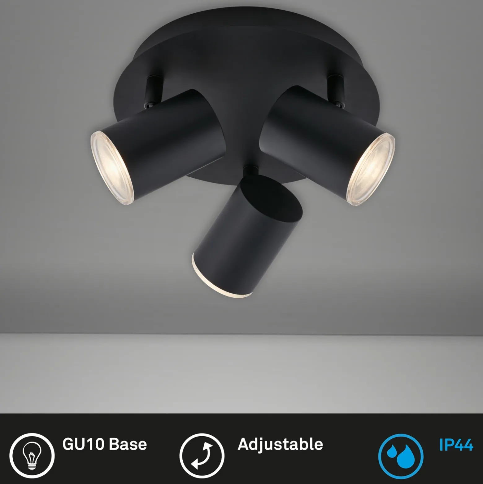 Foco de techo Banyo Splash GU10 IP44 3 luces