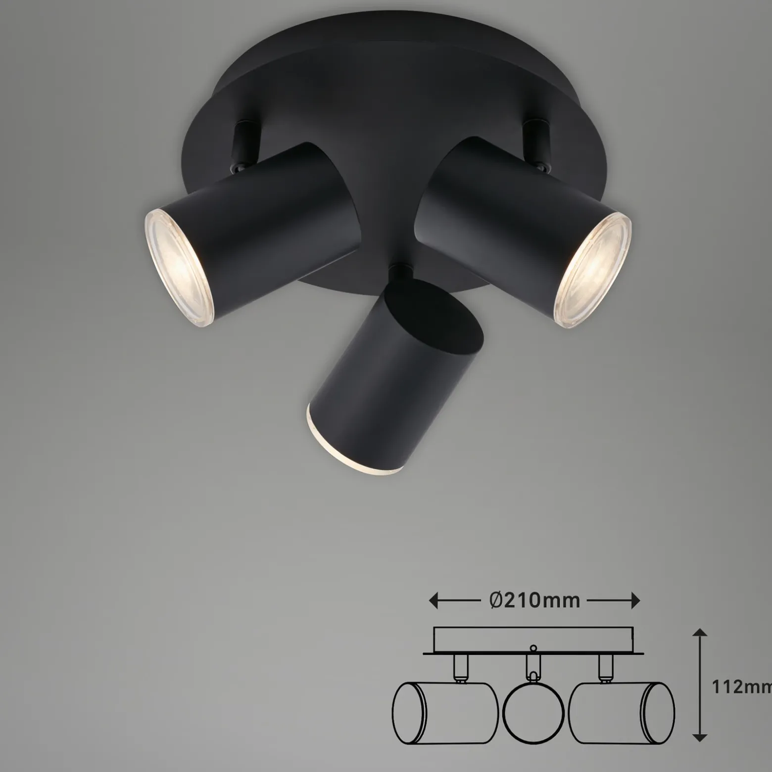 Foco de techo Banyo Splash GU10 IP44 3 luces