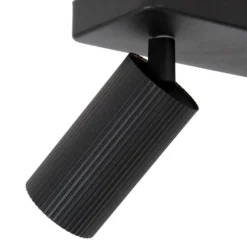 Foco de techo Clubs, 2 luces, negro
