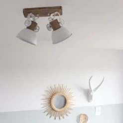 Foco de techo Gearwood, 2 luces, blanco