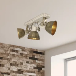 Foco de techo Gearwood, 3 luces bronce