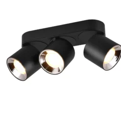 Foco de techo Guayana GU10 3 luces negro
