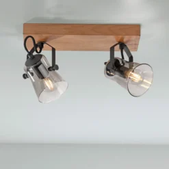 Foco de techo Langström verde, 2 luces