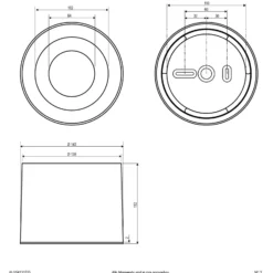 Foco de techo LED ALG54, Ø 21,3 cm antracita