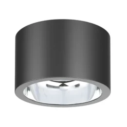 Foco de techo LED ALG54, Ø 12,9 cm antracita
