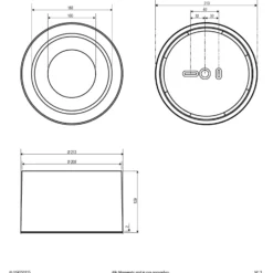 Foco de techo LED ALG54, Ø 12,9 cm blanco