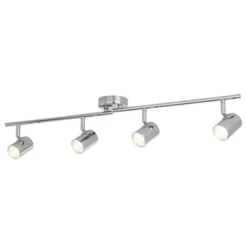 Foco de techo LED Rollo, 4 luces, cromo
