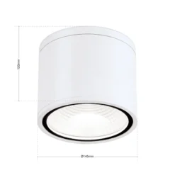 Foco de techo LED Sputnik IP65 Ø 14,5 cm blanco