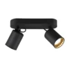 Foco de techo Pago, 2 luces, negro