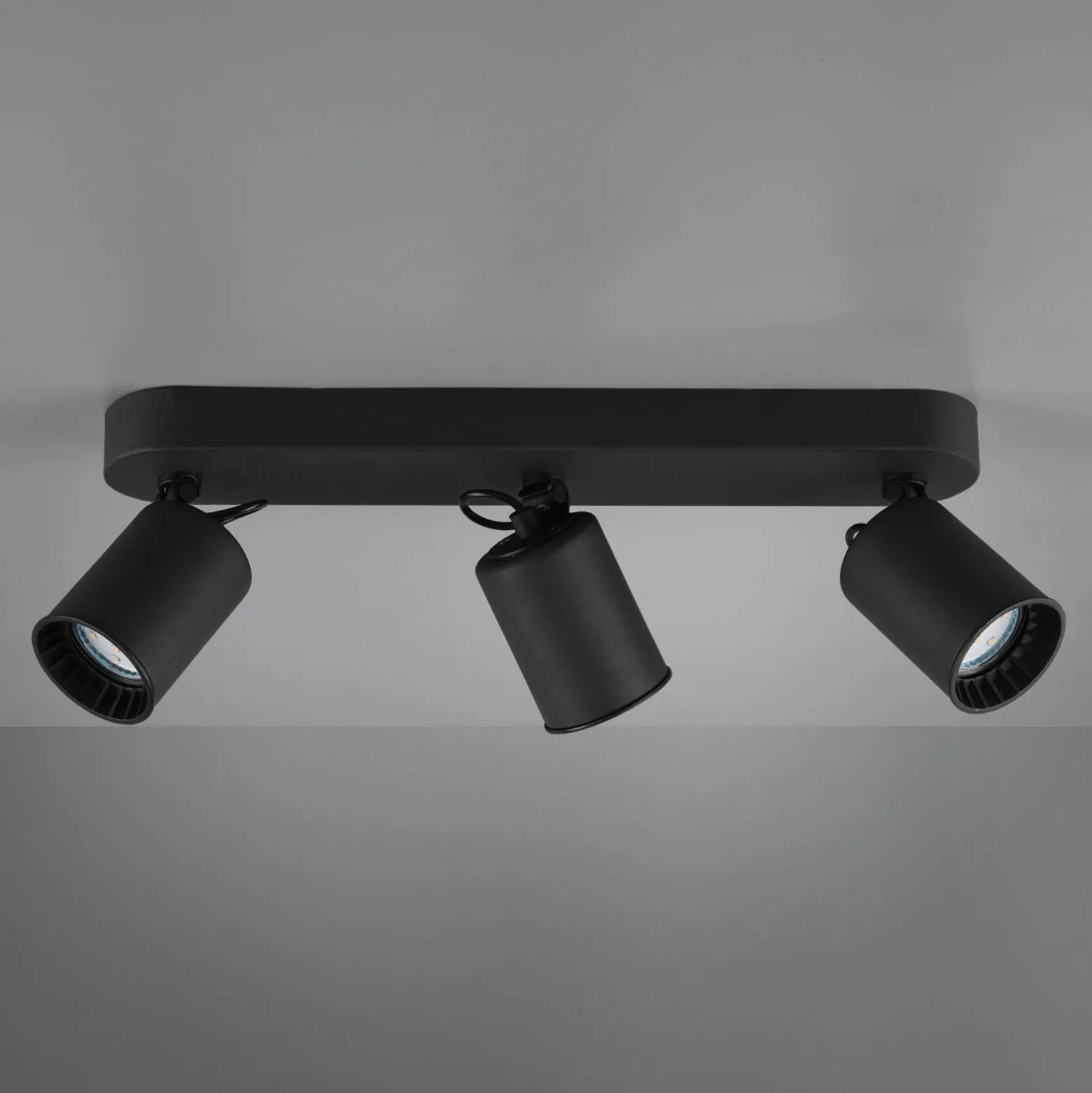 Foco de techo Pago, 3 luces, negro