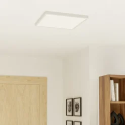 Foco de techo Southery 2 luces crema-oro cepillado