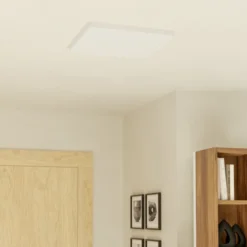 Foco de techo Southery 2 luces crema-oro cepillado