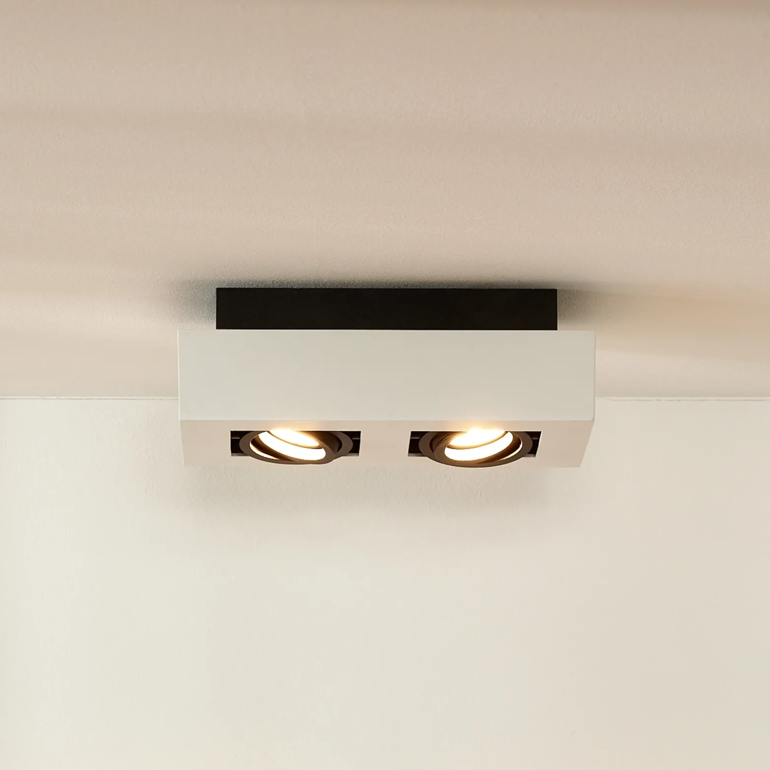 Foco de techo Xirax, 2 luces, blanco