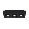 Foco de techo Xirax, 3 luces, negro