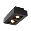 Foco de techo Xirax, 2 luces, negro