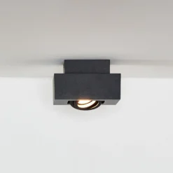 Foco de techo Xirax, 1 luz, negro
