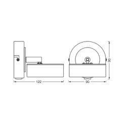 Foco downlight LED PLUTO de OSRAM, blanco, 1 foco, metal 3000 K