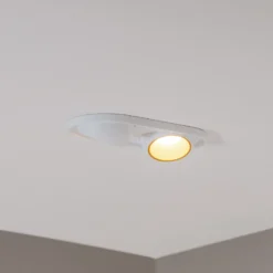 Foco empotrable Bega LED Studio Line, blanco/latón, 2 luces.