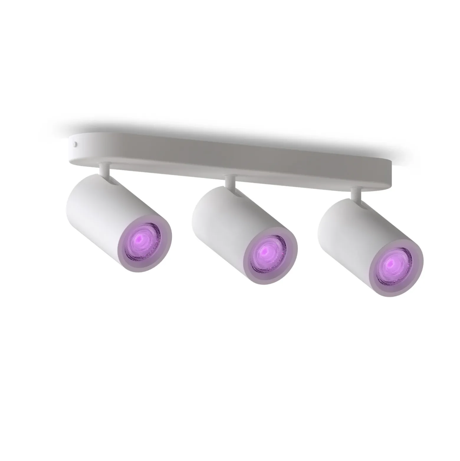 Foco empotrable Calex Smart blanco, longitud 37 cm, 3 luces GU10 LED RGBW