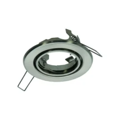 Foco empotrable de bajo voltaje, acero inoxidable, orientable