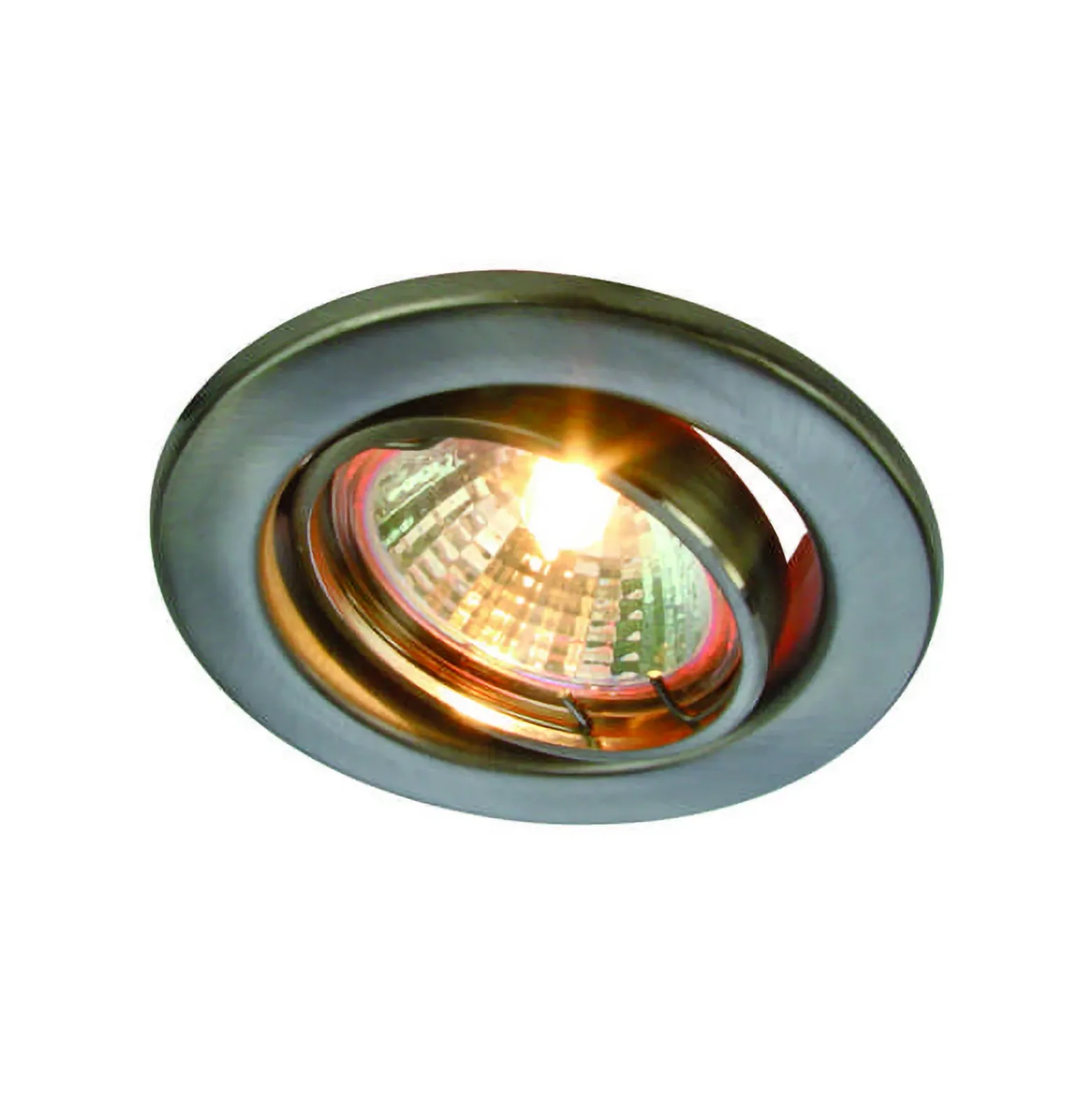 Foco empotrable de bajo voltaje, acero inoxidable, orientable