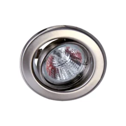 Foco empotrable de bajo voltaje, acero inoxidable, orientable