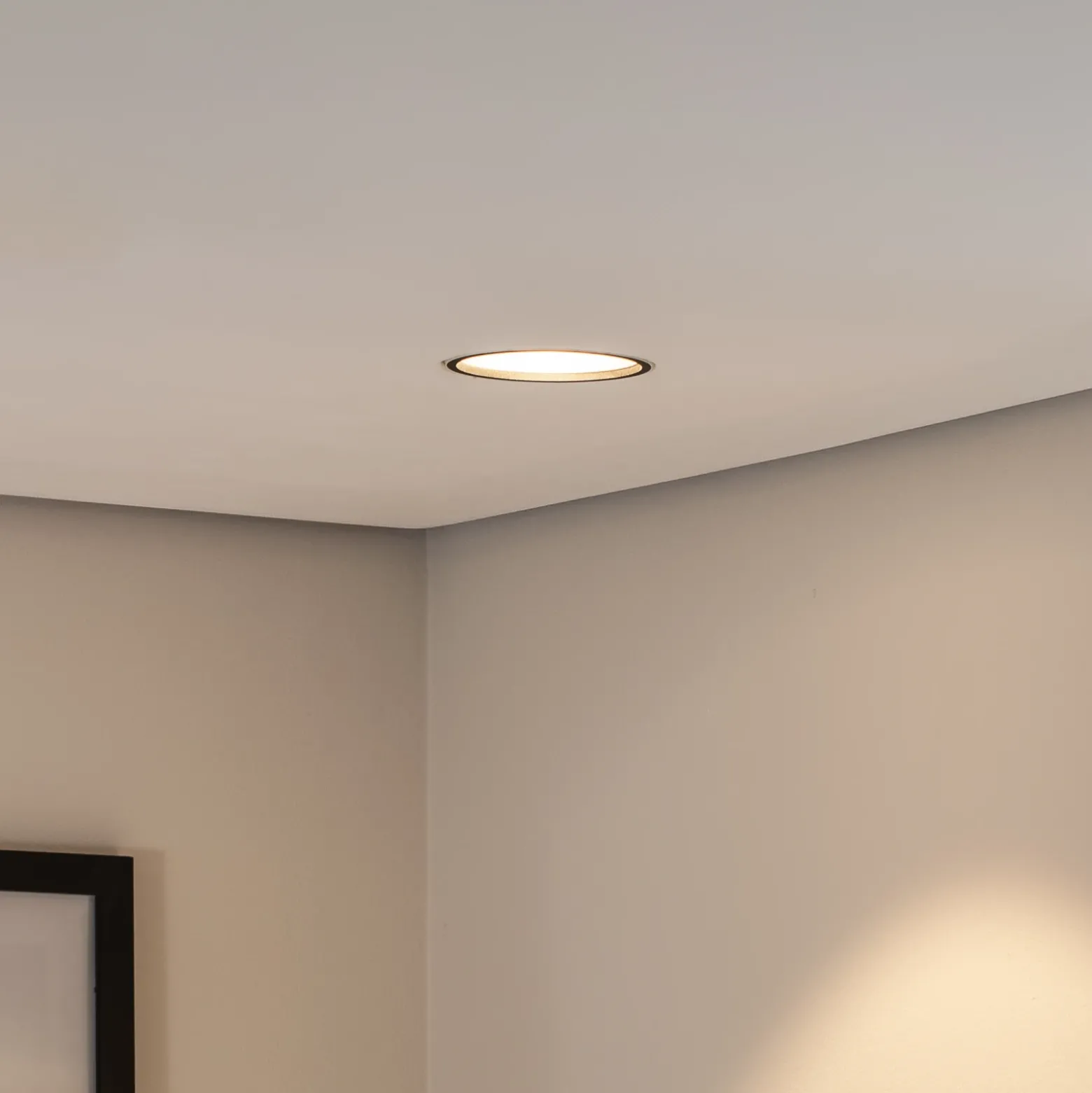 Foco empotrable de techo Bega LED Studio Line, negro/aluminio, fundición