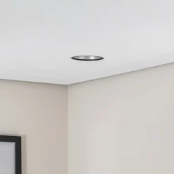 Foco empotrable de techo Bega LED Studio Line, negro/aluminio, fundición