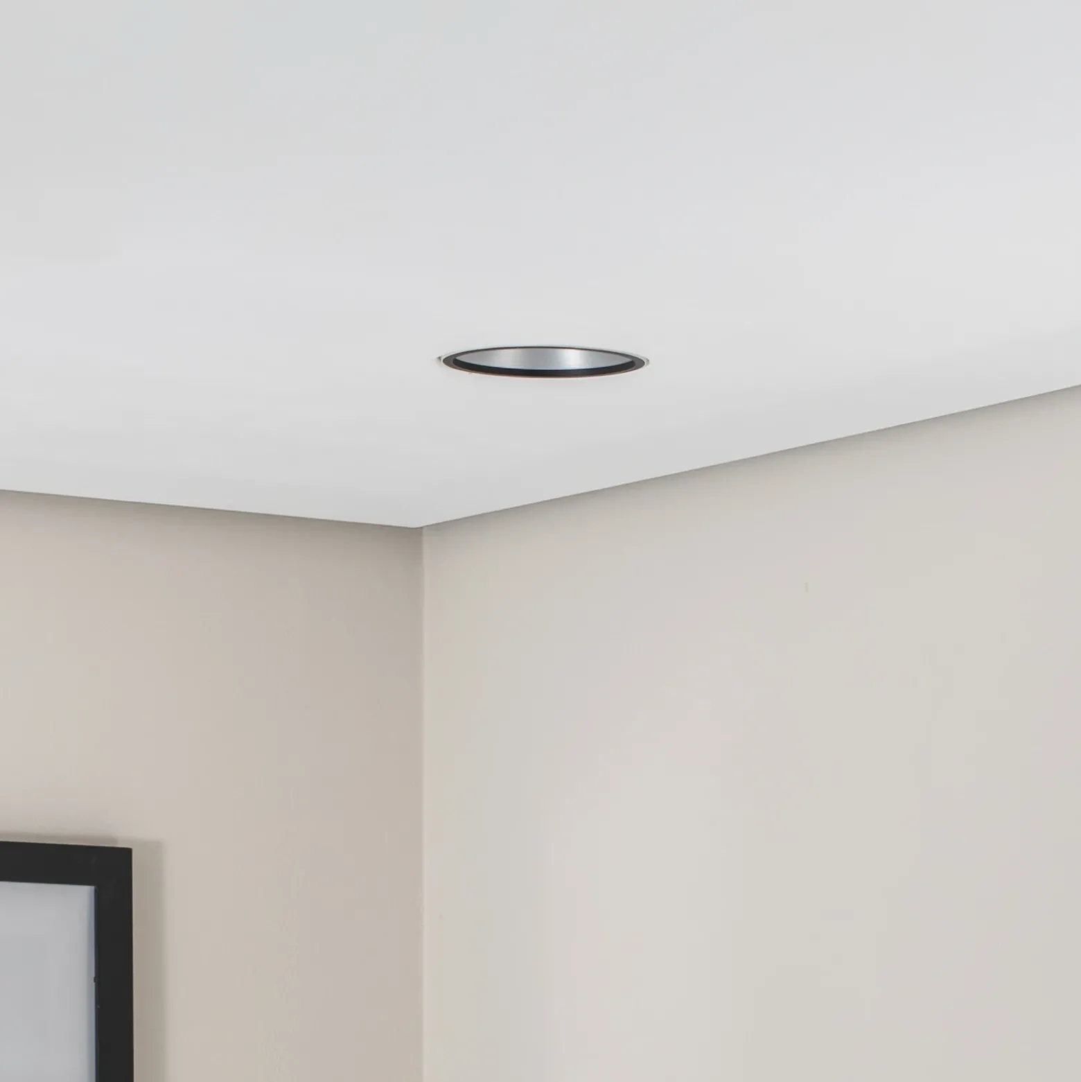 Foco empotrable de techo Bega LED Studio Line, negro/aluminio, fundición