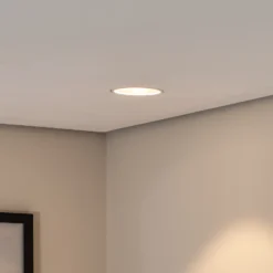 Foco empotrable de techo Bega LED Studio Line, blanco/aluminio, fundición