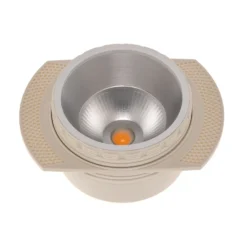 Foco empotrable de techo Bega LED Studio Line, blanco/aluminio, fundición