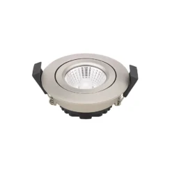 Foco empotrable de techo LED Diled, Ø 8,5 cm, 6 W, 3.000 K, acero
