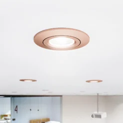 Foco empotrable de techo LED Diled, Ø 8,5 cm, 6 W, 3.000 K, rosé