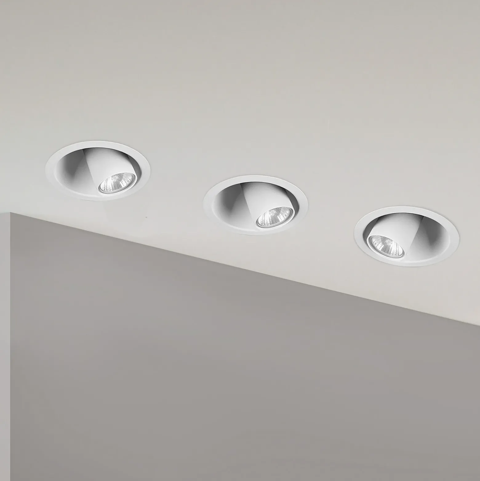Foco empotrable Dot, orientable, blanco
