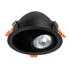 Foco empotrable Dot, orientable, negro