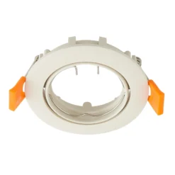 Foco empotrable en techo Prios Fibur con módulo LED, beige, juego de 10 unidades