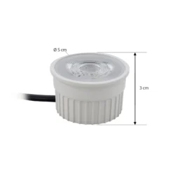 Foco empotrable en techo Prios Fibur con módulo LED, beige, juego de 10 unidades