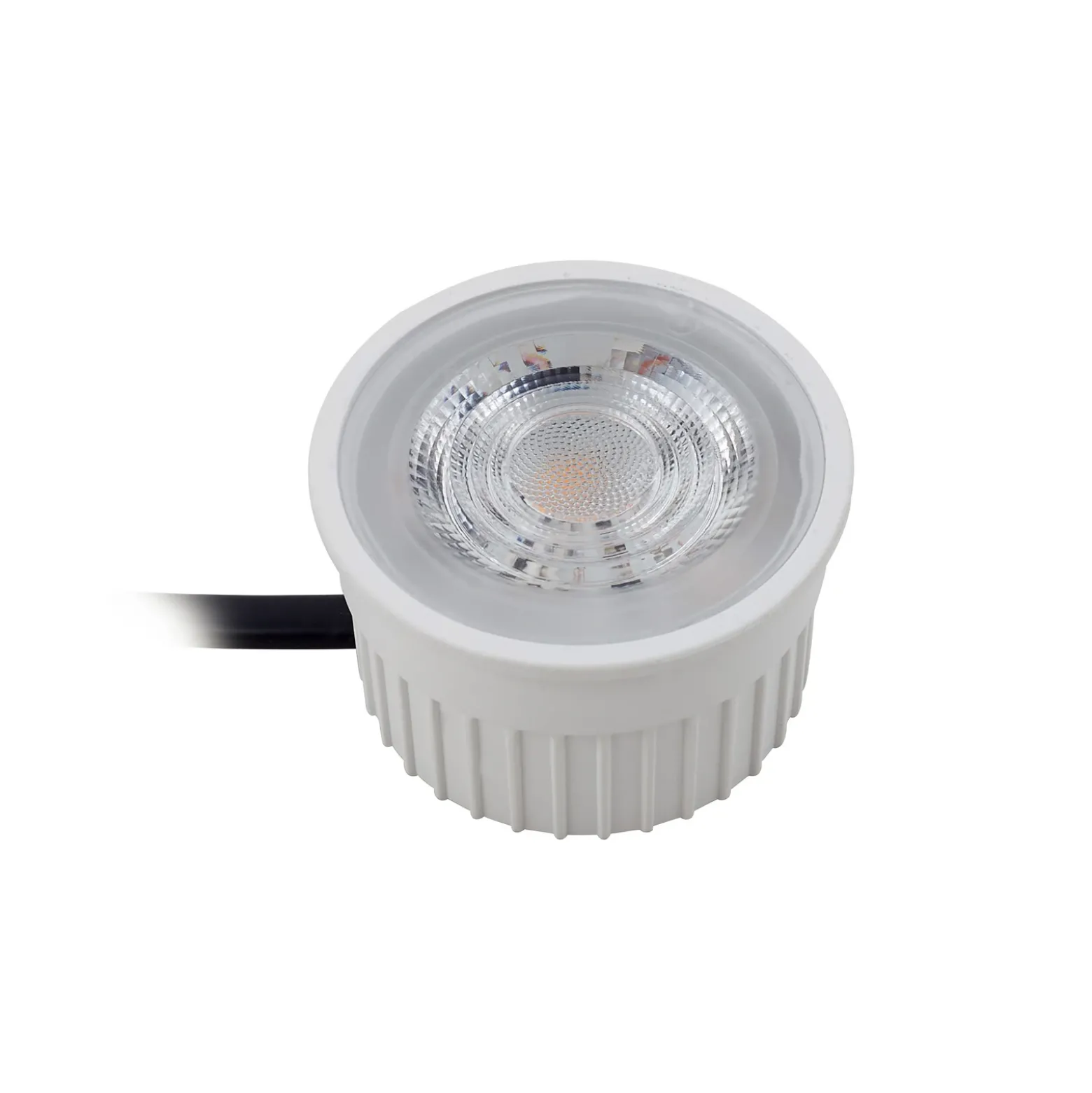 Foco empotrable en techo Prios Fibur con módulo LED, beige, juego de 10 unidades
