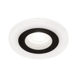 Foco empotrable Glow, negro, metal, Ø 11 cm, GU10