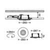 Foco empotrable LED Attach One, níquel mate, IP65