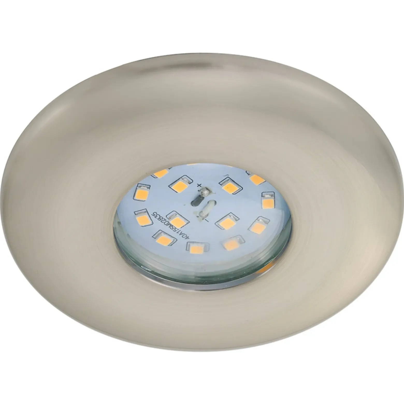 Foco empotrable LED Attach One, níquel mate, IP65