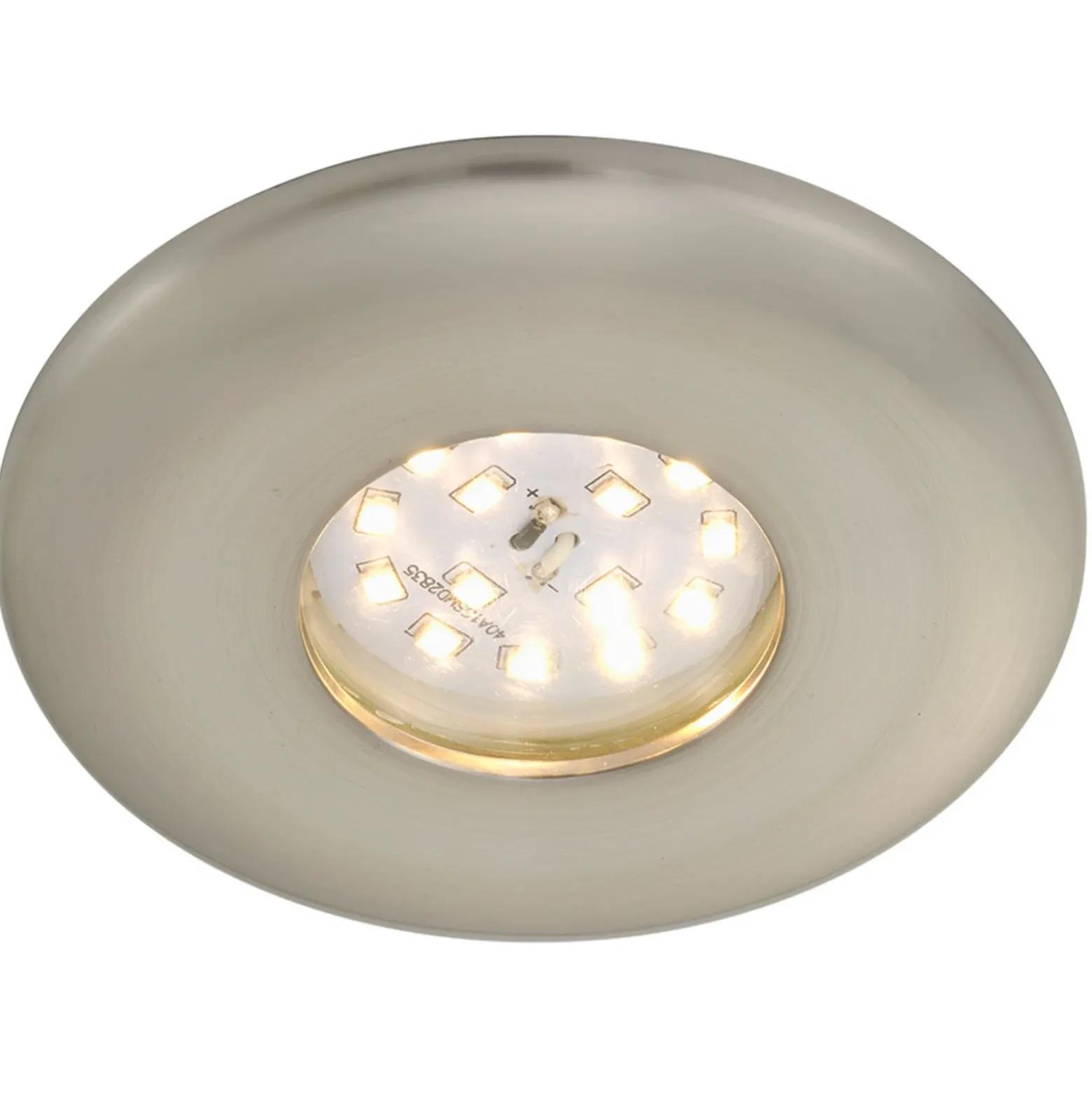 Foco empotrable LED Attach One, níquel mate, IP65
