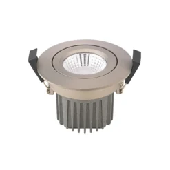 Foco empotrable LED Dime LED, Ø8,5 cm, 10 W, Dime LED, acero